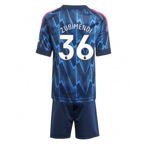 Fotbalové Dres Arsenal Martin Zubimendi #36 Dětské Venkovní Oblečení 2025-26 Krátký Rukáv (+ trenýrky)